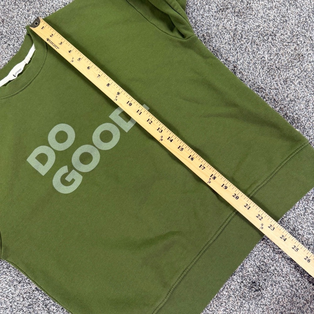 Cotopaxi Do Good Crewneck Sweatshirt Men Large Olive Green Organic Cotton Fleece - Picture 10 of 12